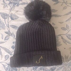 Black scorpio pom hat